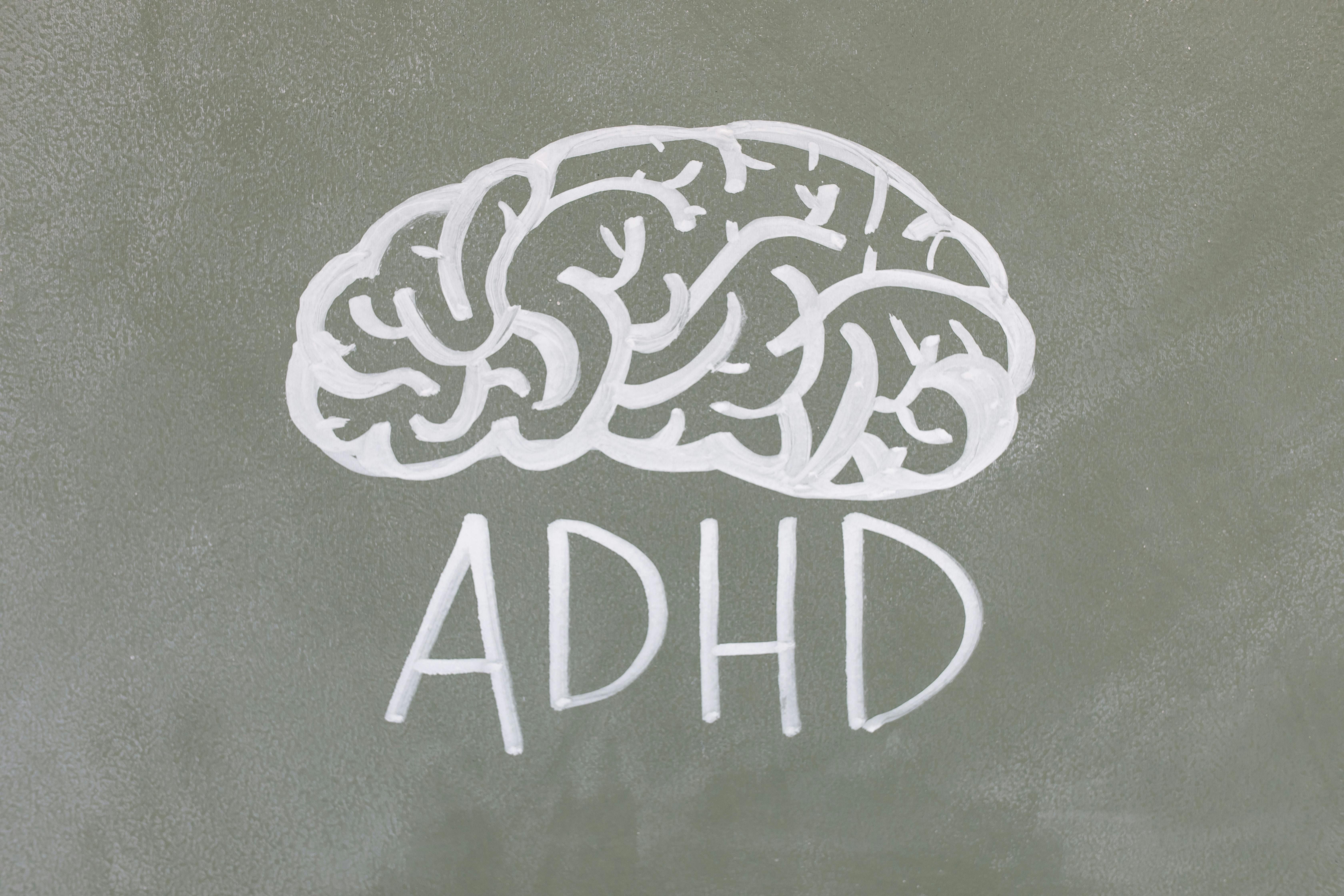 Illustration of an ADHD brain, depicting the neurological aspects of ADHD and its impact on intermittent fasting