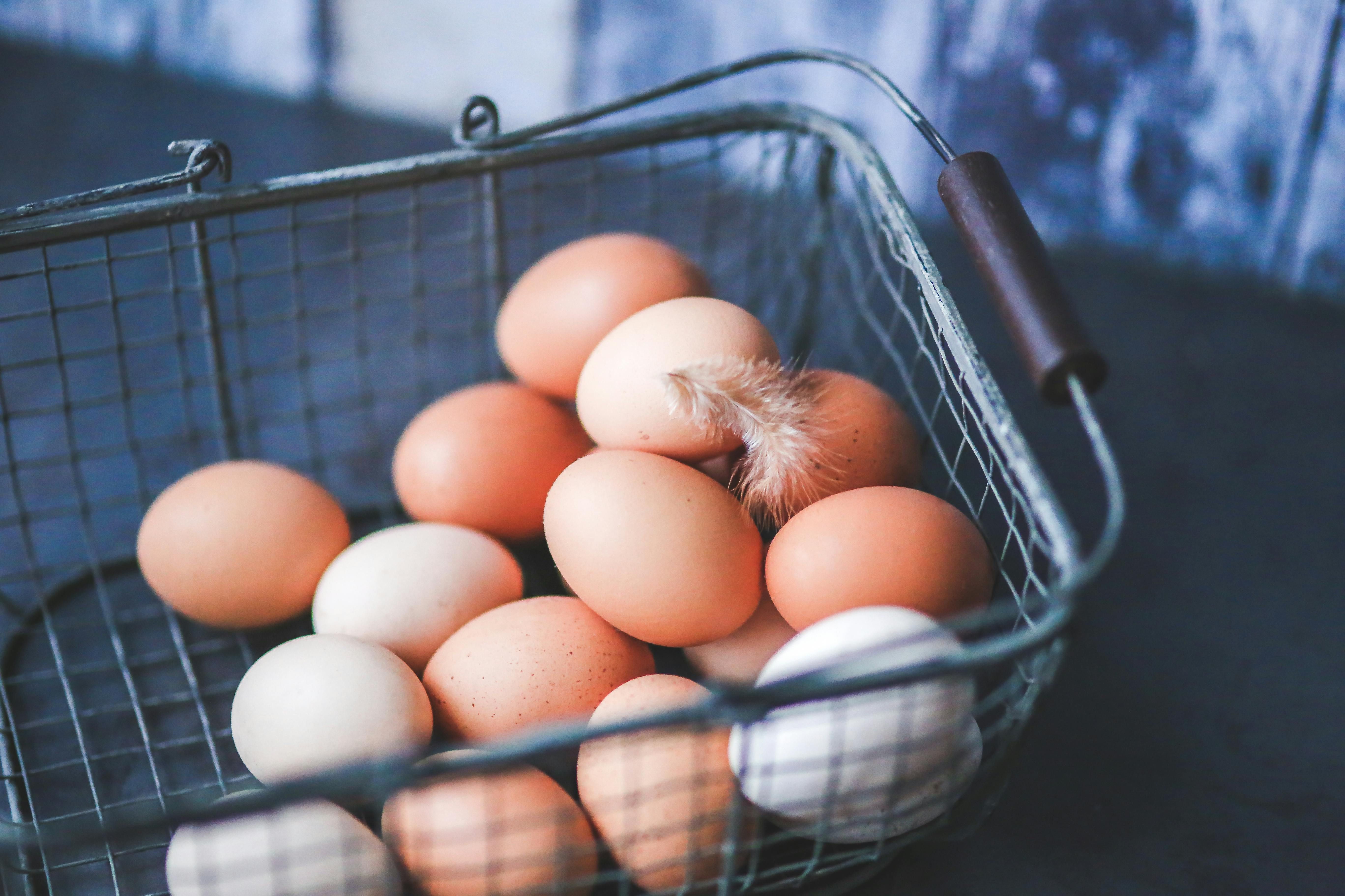 Fresh eggs, a nutritious and versatile ingredient, perfect for a high-protein diet.