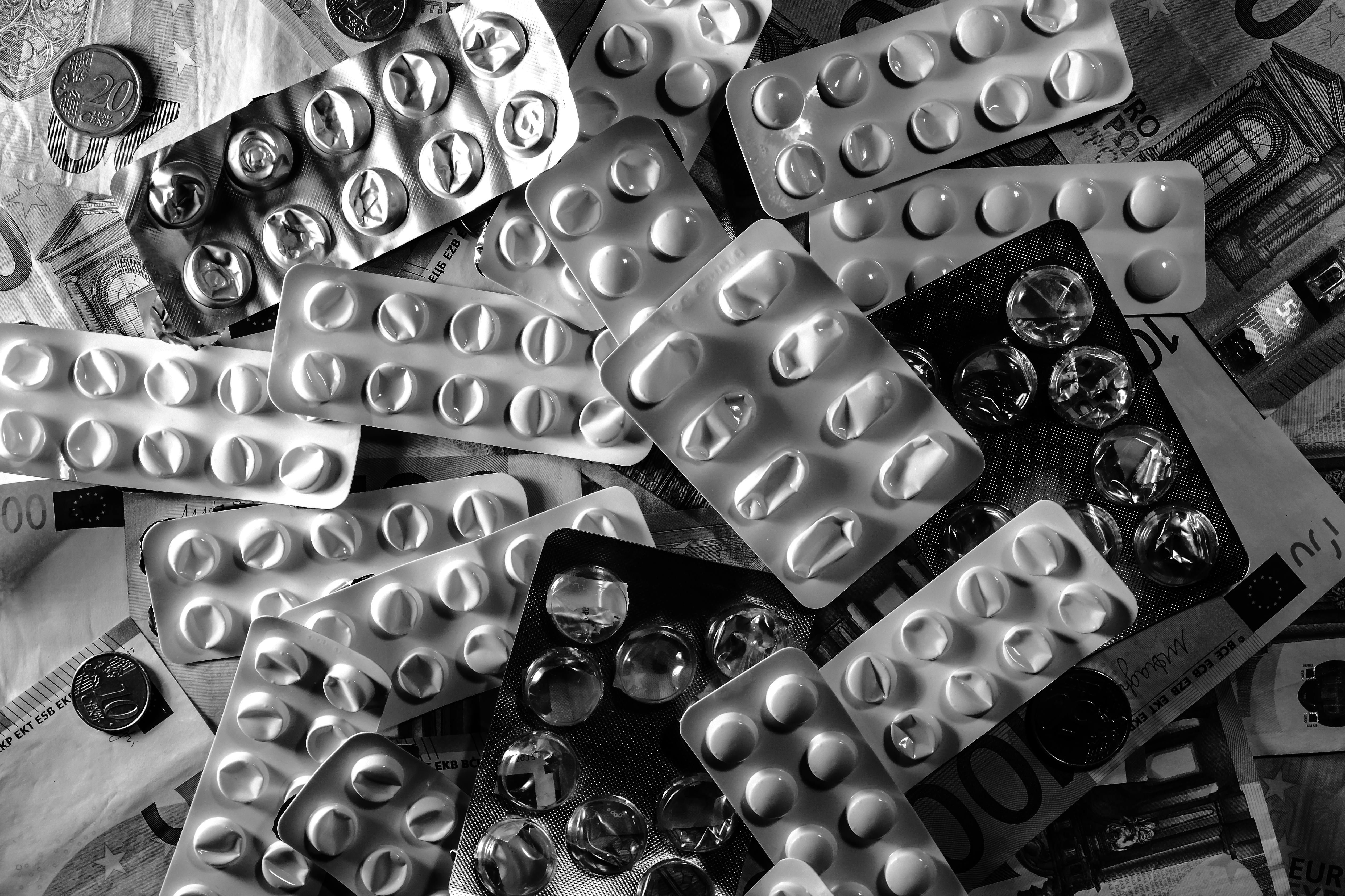 Empty antibiotic blister packs, illustrating the completion of a medication course during intermittent fasting.