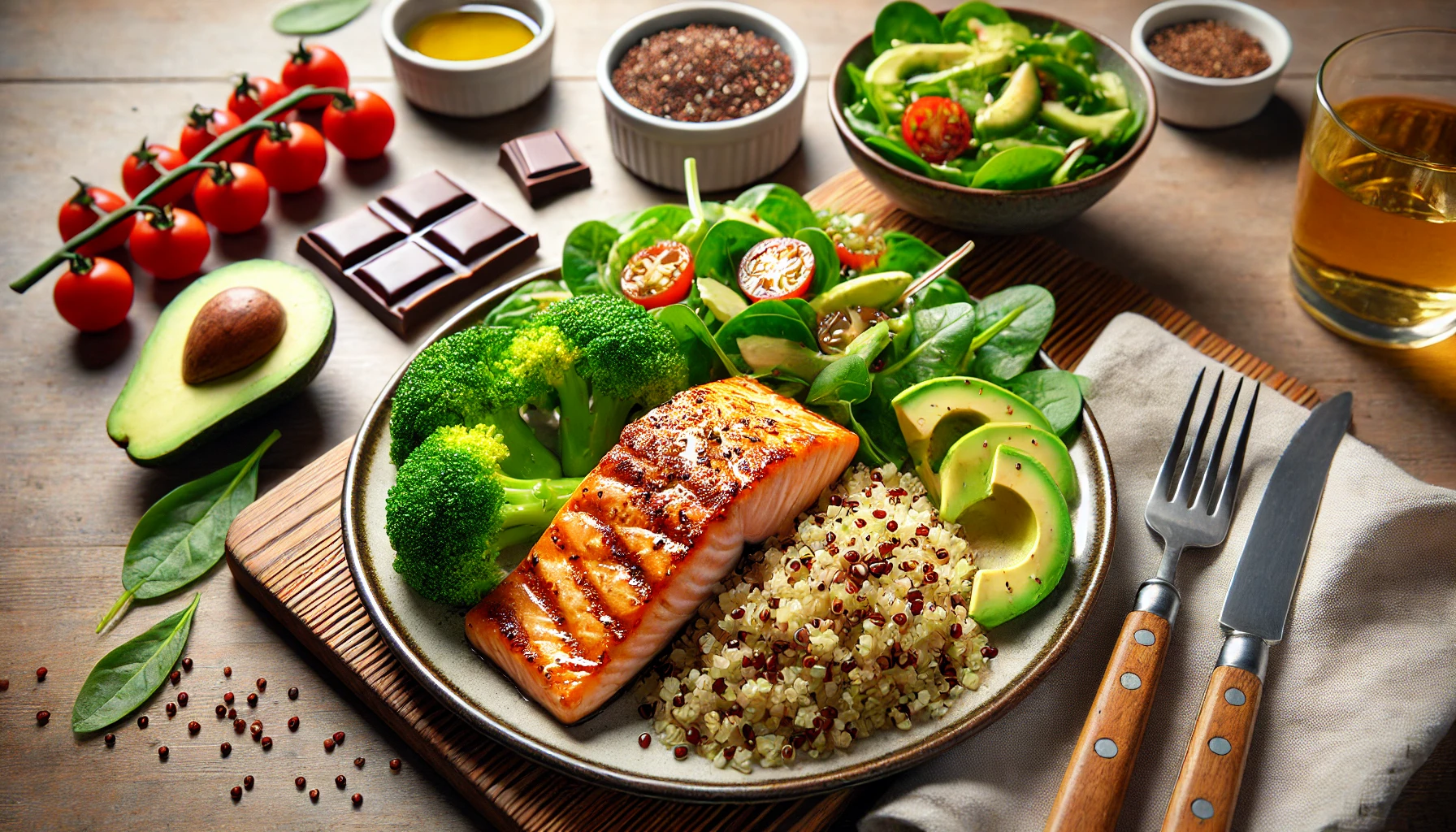 A plate of [Grilled salmon with quinoa and steamed broccoli](/blog/5-2-diet), part of the [Warrior Diet meal plan](/the-secrets-of-longevity-diet-supplements-and-strategies-for-a-longer-life).